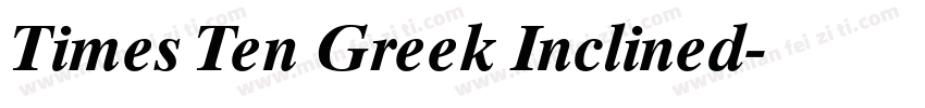 Times Ten Greek Inclined字体转换